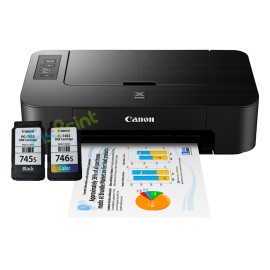 BUNDLING Printer Canon PIXMA TS207 New Mesin Garansi Resmi With Original Cartridge